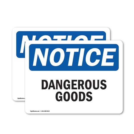 Signmission 7 in Width, Vinyl Decal, Rectangle OS-2PACK-NS-D-57-L-10931